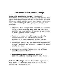 Universal Instructional Design