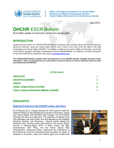 OHCHR INTRODUCTION April 2013