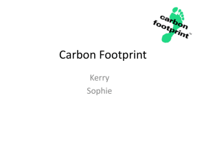 Carbon Footprint Kerry Sophie
