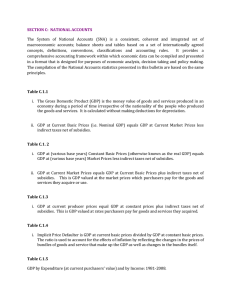 SECTION C:  NATIONAL ACCOUNTS