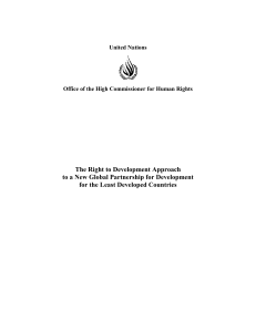The Right to Development Approach for the Least Developed Countries