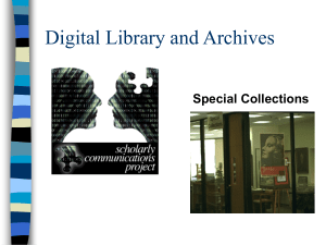 Digital Library and Archives Special Collections