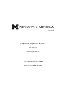 Request for Proposal # B022511 To Provide Building Materials