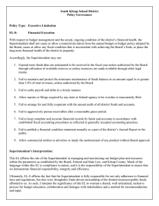 South Kitsap School District Policy Governance  Policy Type:  Executive Limitation