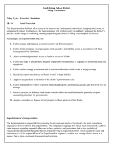 South Kitsap School District Policy Governance  Policy Type:  Executive Limitation