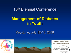 10 Biennial Conference Management of Diabetes in Youth