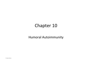 Chapter 10 Humoral Autoimmunity 7/26/2016