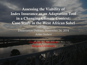 Assessing the Viability of Index Insurance as an Adaptation Tool