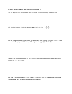Problems sets to review and apply equations from Chapter 11