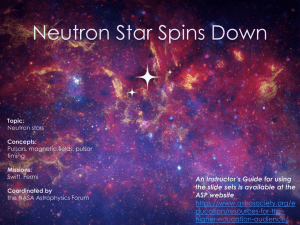 Neutron Star Spins Down An Instructor’s Guide for using ASP website