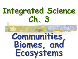 Communities, Biomes, and Ecosystems Integrated Science