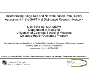 Incorporating Singe-Site and Network-based Data Quality