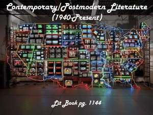 Contemporary/Postmodern Literature (1940-Present) Lit Book pg. 1144