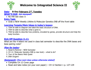 Welcome to Integrated Science II  Date: WHAT’S DUE: