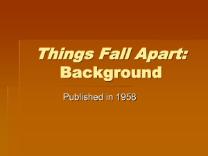 Things Fall Apart: Background Published in 1958