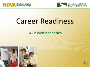 Career Readiness ACP Webinar Series