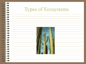 Types of Ecosystems