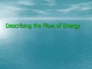 Describing the Flow of Energy