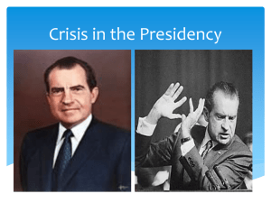 Crisis in the Presidency