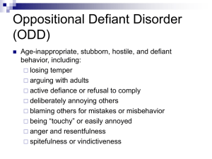 Oppositional Defiant Disorder (ODD)