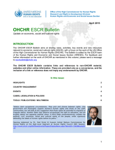 OHCHR INTRODUCTION  April 2015