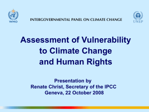 Assessment of Vulnerability to Climate Change and Human Rights Presentation by