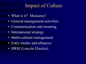 Impact of Culture