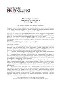 Draft general comment No. 36  Human Rights Committee