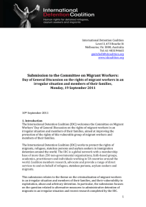 International Detention Coalition Level 3, 673 Bourke St Melbourne, Vic 3000, Australia