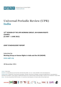 Universal Periodic Review (UPR) India