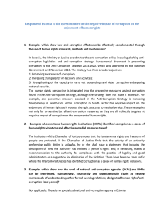 Response of Estonia to the questionnaire on the negative impact... enjoyment of human rights