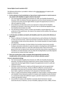 Human Rights Council resolution 22/3  disability in Australia.