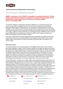 SOMO’s submission to the OHCHR consultation on operationalizing the ‘Protect,