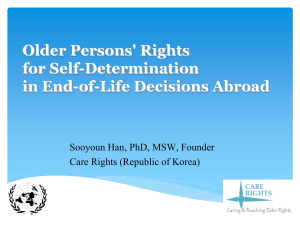 Older Persons' Rights for Self-Determination in End-of-Life Decisions Abroad