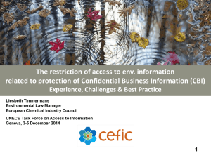 The restriction of access to env. information
