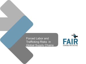 Forced Labor and Trafficking Risks  in Global Supply Chains