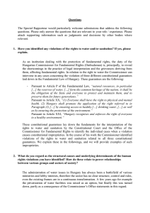 Questions  The  Special  Rapporteur  would  particularly ... questions. Please only answer the questions that are relevant to...