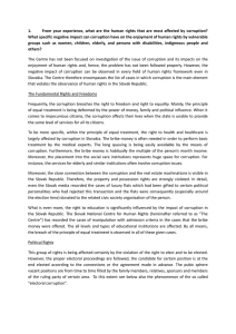 1. From  your  experience,  what  are ... What specific negative impact can corruption have on the enjoyment...