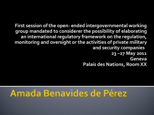 First session of the open- ended intergovernmental working