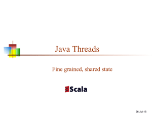Java Threads Fine grained, shared state 26-Jul-16