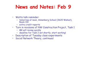 News and Notes: Feb 9 • Watts talk reminder: