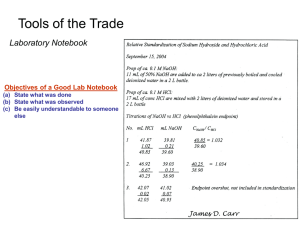 Tools of the Trade Laboratory Notebook Objectives of a Good Lab Notebook