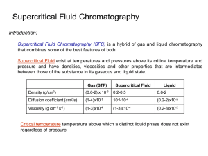 Supercritical Fluid Chromatography : Introduction
