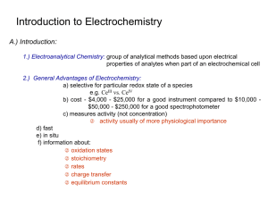 Introduction to Electrochemistry : A.) Introduction