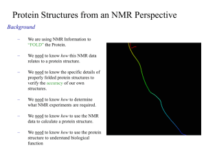 Protein Structures from an NMR Perspective Background