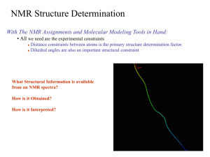 NMR Structure Determination • All