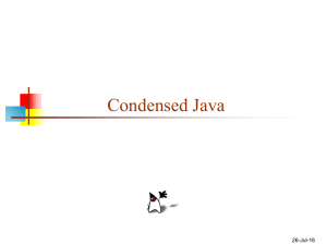 Condensed Java 26-Jul-16