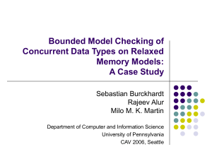 Bounded Model Checking of Concurrent Data Types on Relaxed Memory Models: