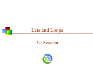 Lets and Loops Tail Recursion