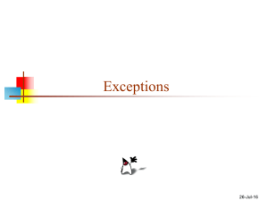 Exceptions 26-Jul-16